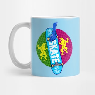 Colorful skateboard Mug